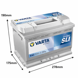 Batería Varta Dynamic SLI E44 77Ah 780A en Valencia